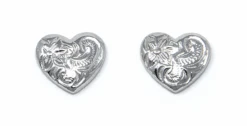 Moana Collection Sterling Silver Earring Stud: Heart
