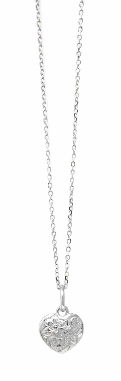 Moana Collection Sterling Silver Pendant Necklace: Heart