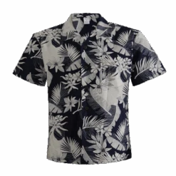 Aloha Shirt - Navy With Cream Floral
