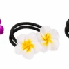 Clay Plumeria Flower Hair Ties By Olu Olu -Fashion Store oluolu jewlery hair tie 39335.1592422362