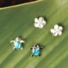 Island Opals® Honu & Plumeria Earring Set -Fashion Store opal earrings turtle plumeria 2 95902.1653418108