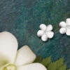 Ku'uipo Sterling Silver Plumeria Earrings -Fashion Store plumeria earrings 25669.1592433439