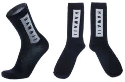 Robin Ruth® Hawaii Men's Crew Socks - Black & White Hawaii